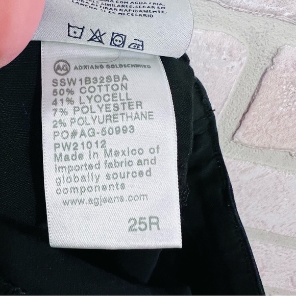 AG Adriano Goldschmied Farrah Seamless Skinny Ankle Jeans in Super Black Size 25 - Picture 9 of 9